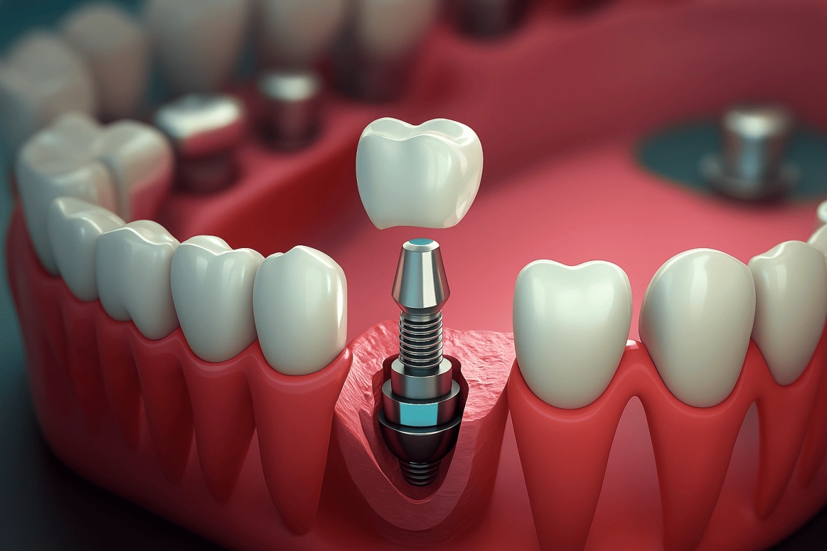 Имплант ASTRA TECH + коронка из диоксида циркония Имплант ASTRA TECH + коронка из диоксида циркония